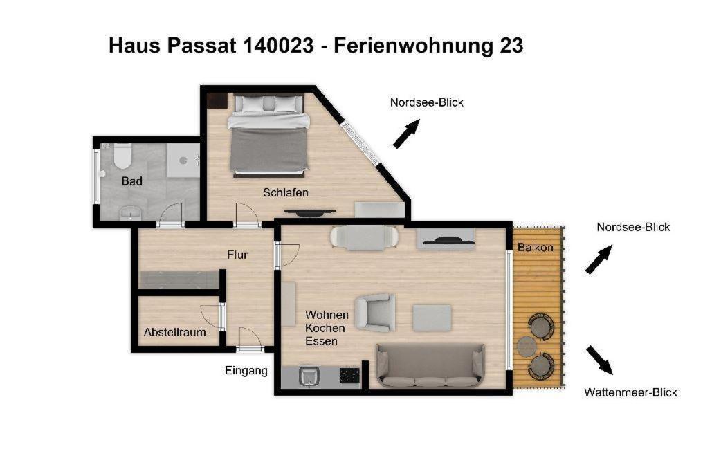 Haus Passat Ferienwohnung 23 Wangerooge Extérieur photo